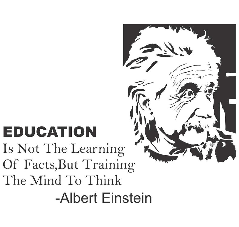 Tuffuk Albert Einstein Large Vinyl Wallstickers for Home Decorations(60 cm x 40 cm)4TZ087