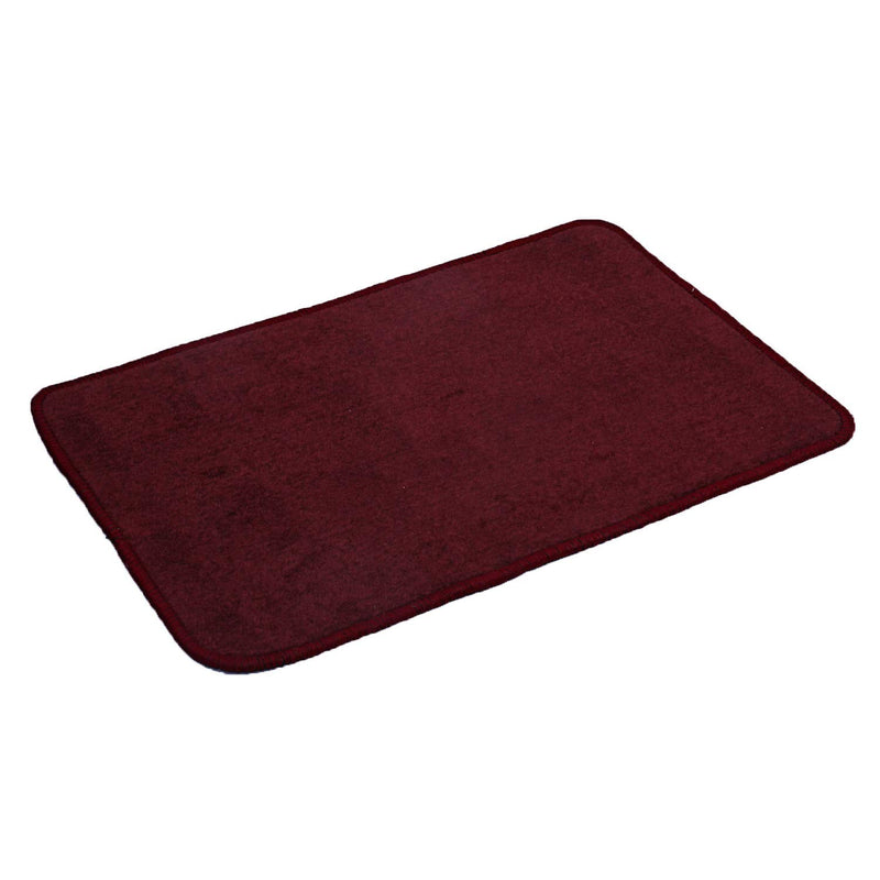 Kuber Industries Microfiber Anti Slip 3 Pieces Rectangular Door Mat 22"X14", Maroon - Ctktc021911