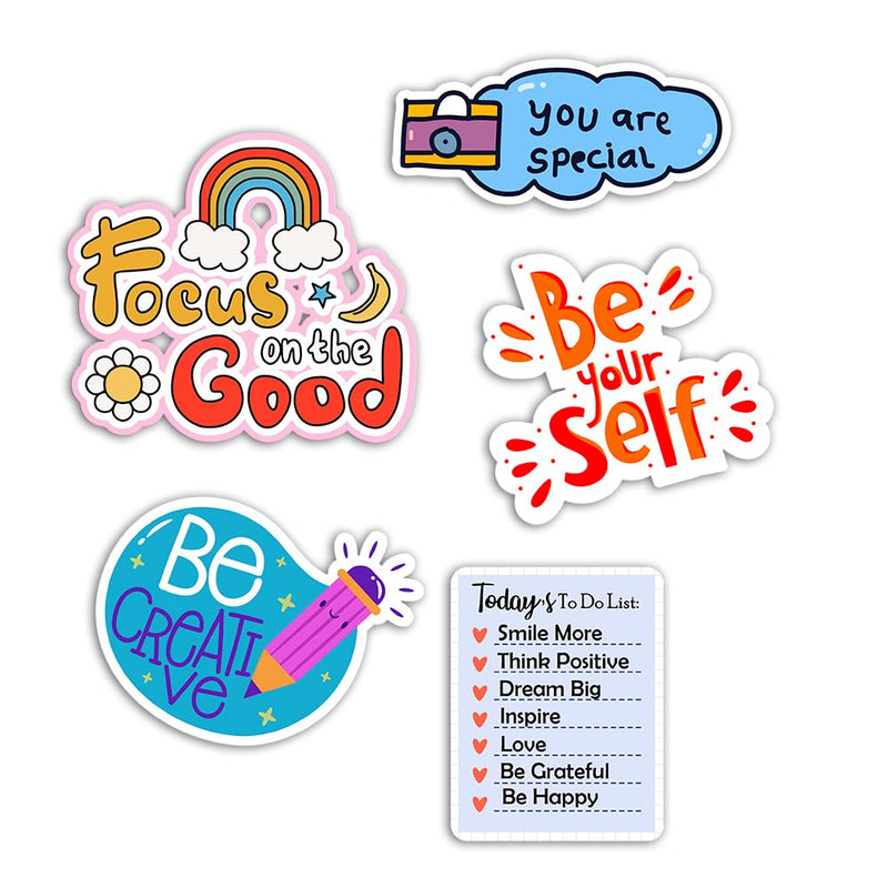 Deep Print Acrylic Self-Love Quotes-Affirmations Set of 5 Magnet || Waterproof