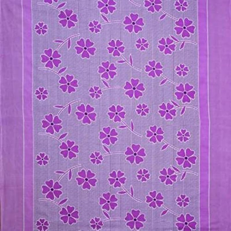 Vaastu Furnishings Skin Friendly Ultrasoft Prime Collection Printed Flat 1 Double Bedsheet with 2 Pillow Covers (Size 90 x 90 Inch) - Purple Frooti 3D6