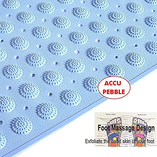 TAGPR Bathroom mat Anti Skid Rectangle Blue (70 X 35)