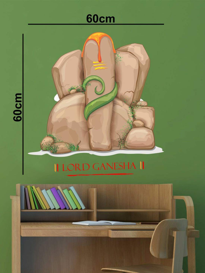 Walltech Combo of 4 Wall Sticker Lord Ganesha-(60 x 60 cms) | sb Folk Band-(11 x15 cms) | Lord Krishna-(47 x 60 cms) | Peacock-(120 x 90 cms) - Material Vinyl