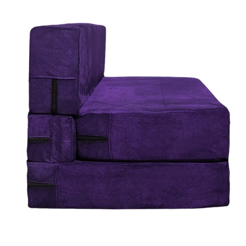 Jayant Furniture House Size-4x6,Feet High-Density EPE Foam Sofa Cums Bed Mattress for Home Two Seater (Purple).