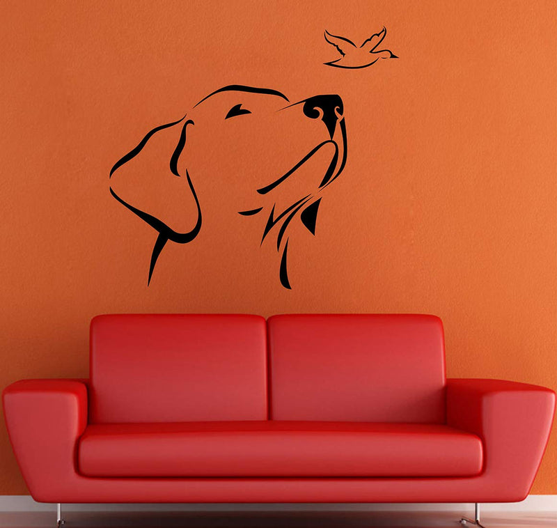 Wallstick Dog Animal wallstickers (Vinyl 65 cm x 60 cm)