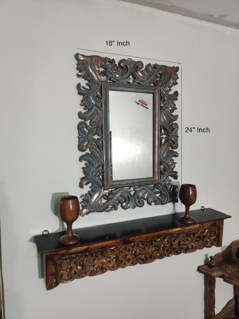 Vas Collection MDF Mirror Frame for Wall Decor,Bedroom,Living Room,Bathroom & Hallway