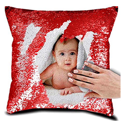 cuddlyprint Photo Cotton Pillow, Standard, Red, Set Of 1