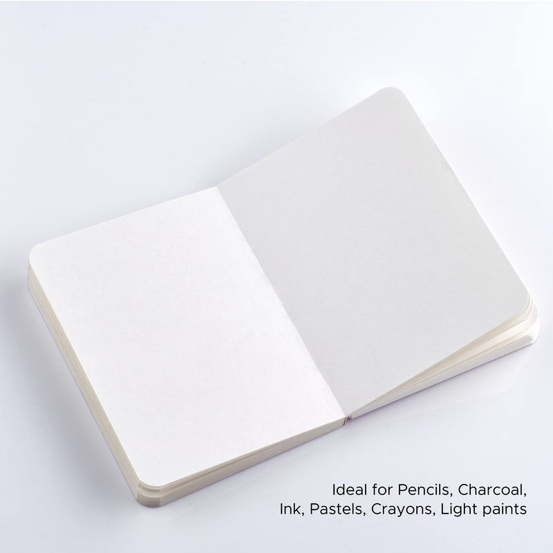 Factor Notes Sketchbook: A6 Pocket Sized, Textured Fine Grain Medium Surface 120 GSM (Night Bloom)