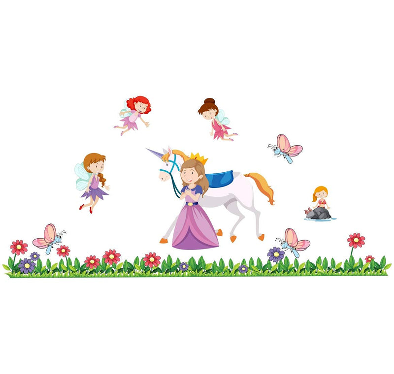 Tuffuk Little Angel Multi Extra Large PVC Vinyl Wallsticker for Home Decorations( 160 cm x 70 cm)6TZ068