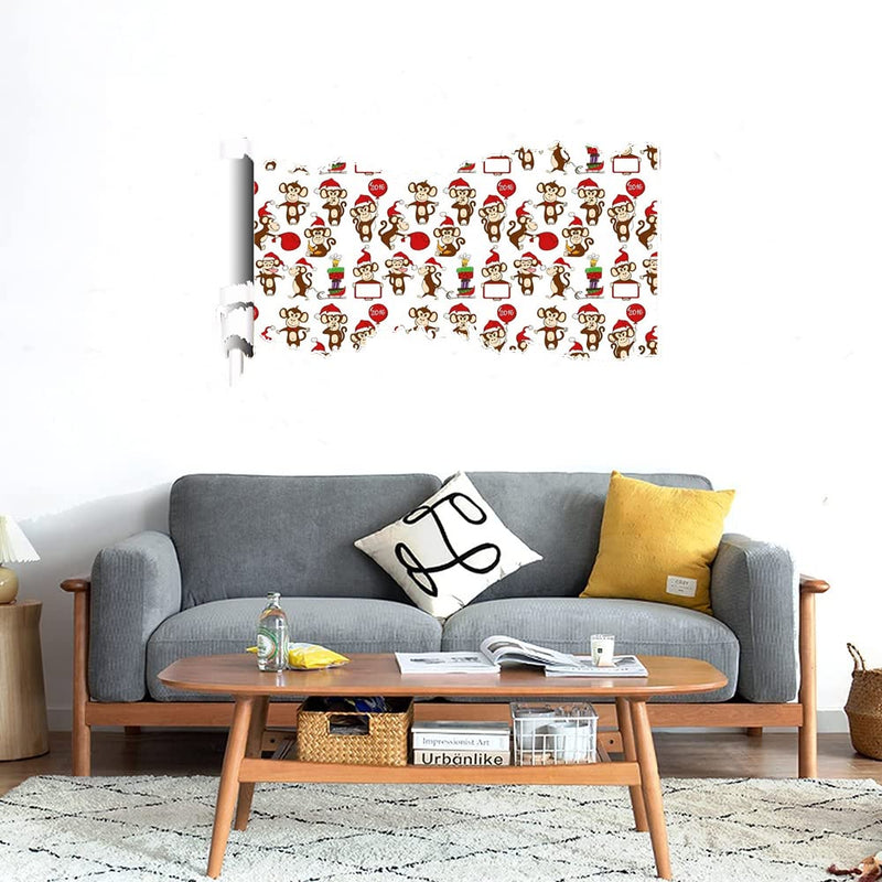 GADGETS WRAP Printed Wall Decal Sticker Scratched Paper Style Wall Decal (90cm x 50cm) - Monkeys Background Pattern