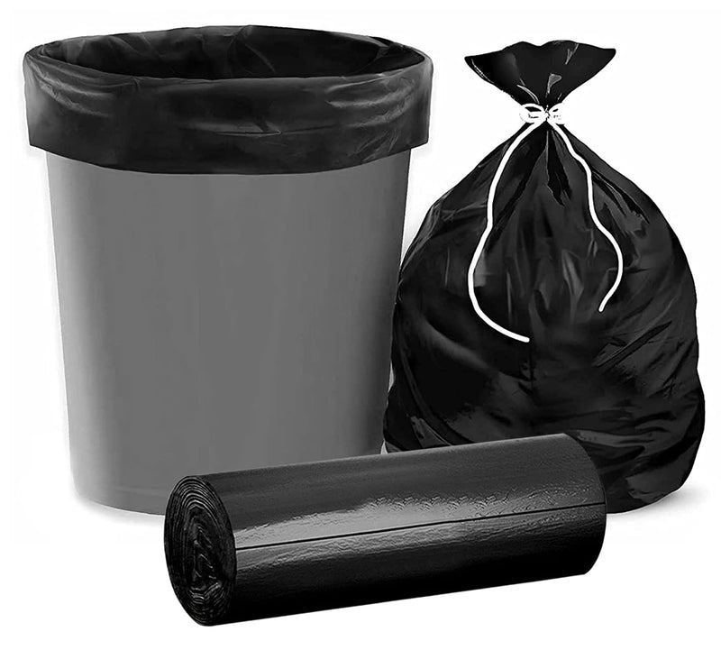 Kuber Industries 30 Count Biodegradable Garbage Bags Small|Plastic Dustbin Bags|Trash Bags For Kitchen, Office, Warehouse, Pantry Or Washroom 5 Ltr (Black)