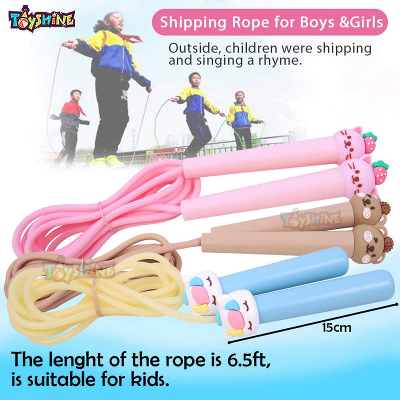 Toyshine Kids Skipping Rope Jump Rope, 6.5 Ft Adjustable Pvc Skipping Rope For Boys And Girls Fitness, Unicorn, Multi