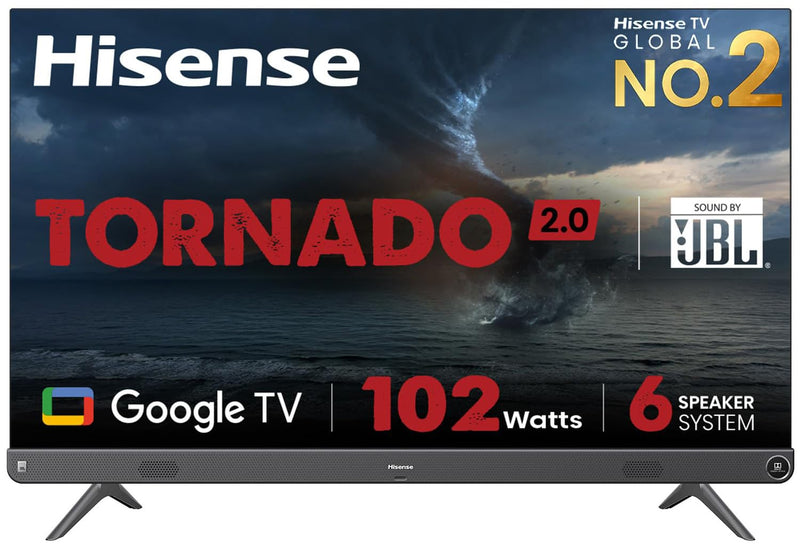 Hisense 126 cm (50 inches) Tornado 2.0 Series 4K Ultra HD Smart LED Google TV 50A7H (Metal Gray)