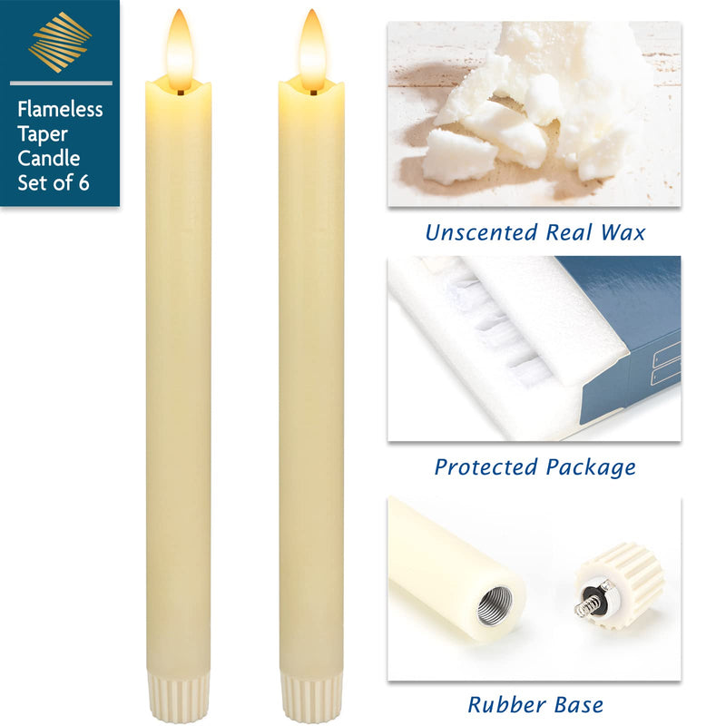 SEHNSY Flameless Taper Candles