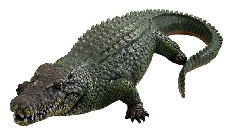 Wowser Realistic Painted Cast Resin Alligator Statue, 20 1/2 Inch