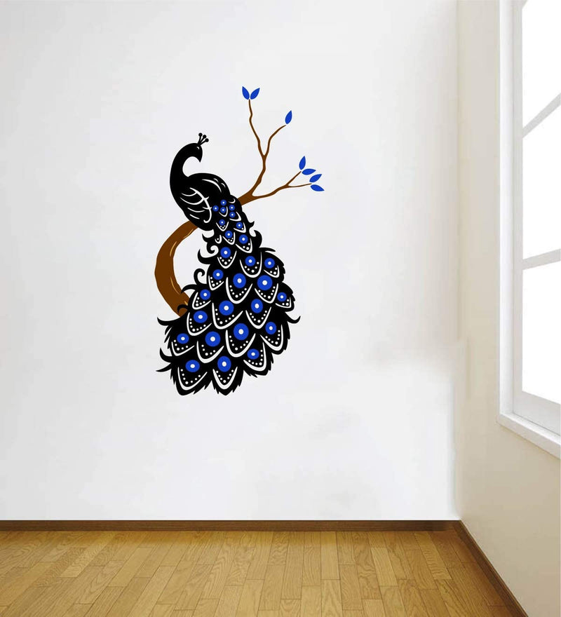 Byte Shop Beautiful Peacock on Tree Vinyl Wall Stickers