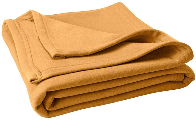 IVAZA New Soft Warm Fleece Blanket Throw Microfiber Plush Blanket for Single Bed Gold