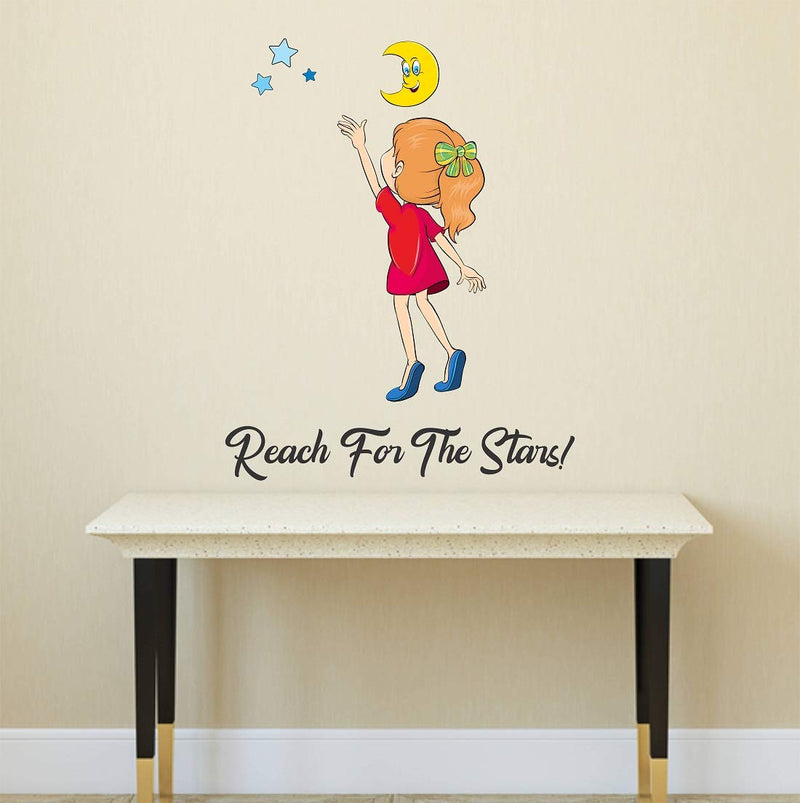 Tuffuk Reach for The Stars Large Vinyl Wallstickers for Home Decorations(80 cm x 100 cm)5TZ0183