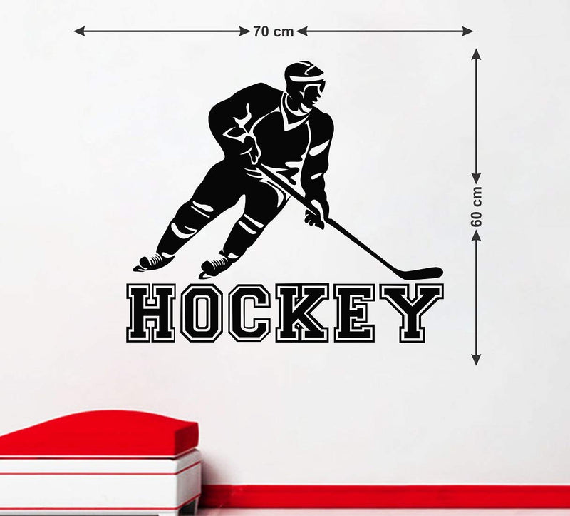 Tuffuk Hockey Player Large Vinyl Wallstickers for Home Decorations(70 cm x 60 cm)5TZ278