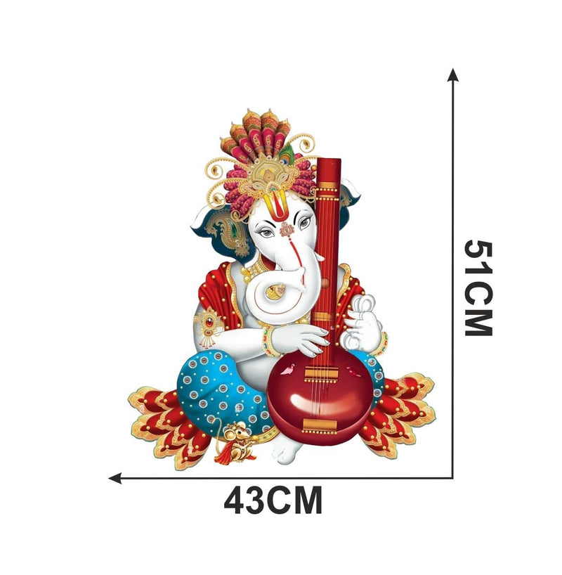 Decor Kraft Ganpati Wall Sticker & Decal,Size- 50 Cm X 34 Cm,Religious