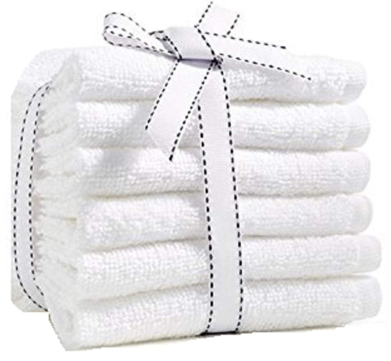 Fresh From Loom 6 Piece 450 GSM Cotton Face Towel Set - White