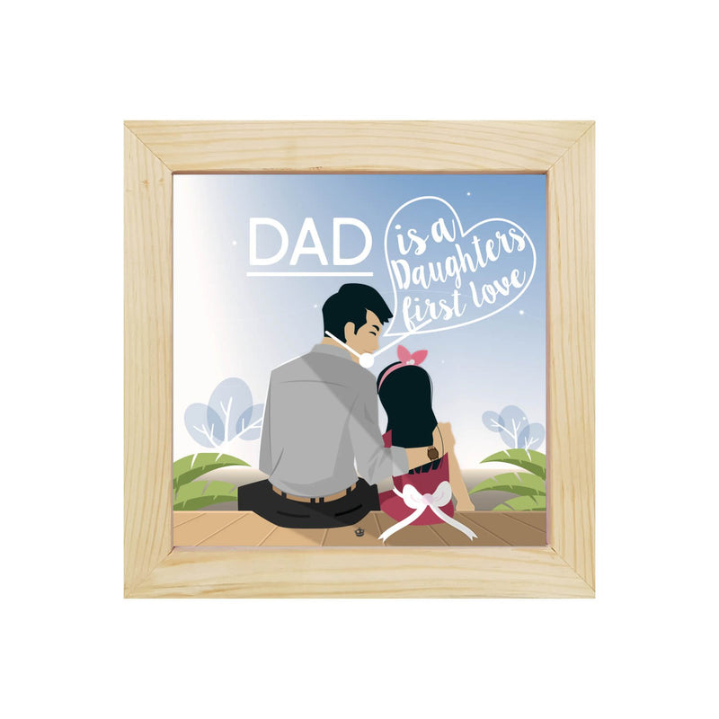 TheYaYaCafe Yaya Cafe Dad is a Daughters First Love Desk Clock for Dad - 8x8 inches