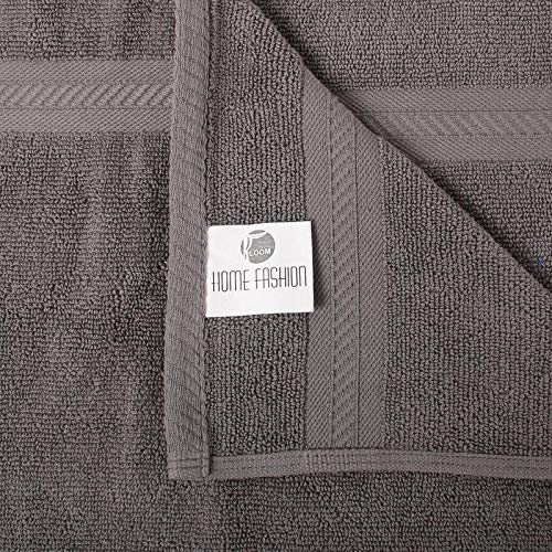 FRESH FROM LOOM 100% Cotton 500 GSM Hand Towel Set of 6pc, Grey Color, 16x28 inch