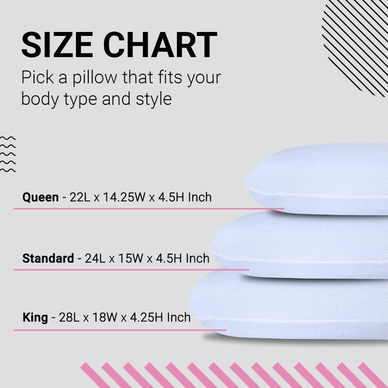 Fabrilore Super Soft Memory Foam Pillow | Bed Pillows for Sleeping, Neck Pain Relief | Super Soft Pillow | Sleeping Pillow | without Outer Cover | Queen (22" L x 14.25" B x 4.5" H)