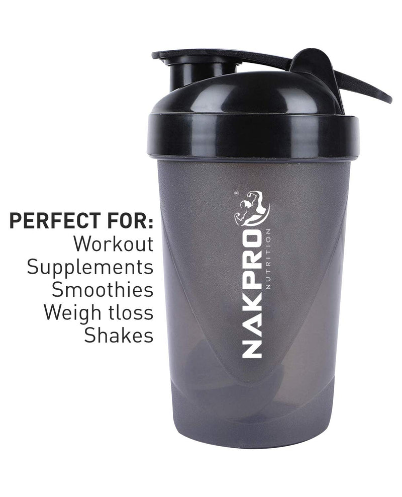 NAKPRO Impact Whey Protein Supplement Powder (1 Kg, Chocolate) with Creatine Monohydrate (100g, Unflavoured) and Shaker Bottle (500ml) - Combo