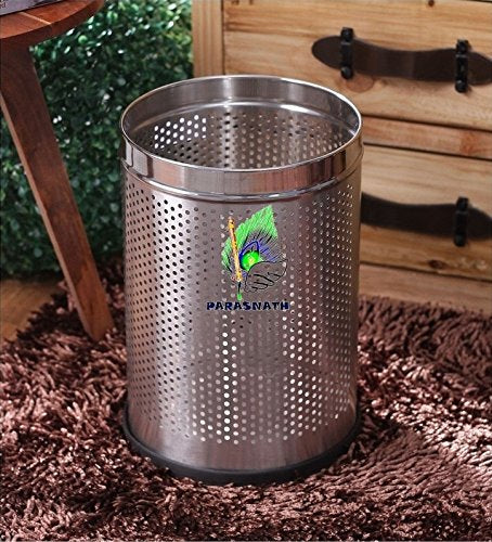 Parasnath Perforated Open Bin Stainless Steel Dustbin (8''X13'' 10 Litre)