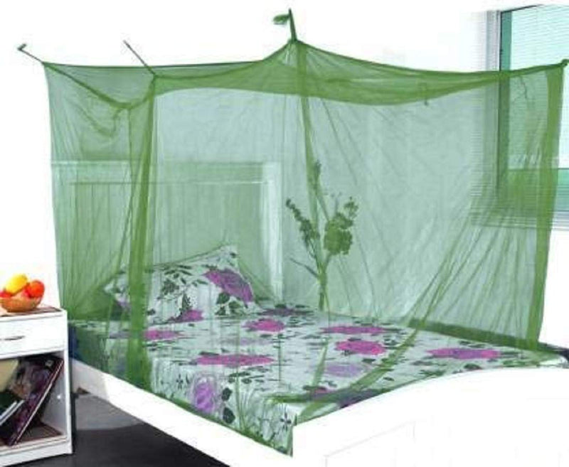 Divayanshi Polycotton Mosquito net for Bed (Olive Green, 10 x 6.5 ft)