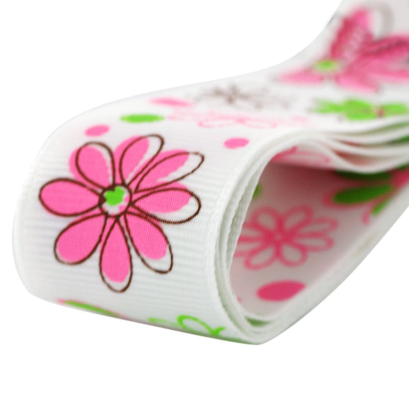 Generic Phenovo Grosgrain Ribbon Mixed Pattern for Crafts DIY (Multicolour) - Set of 22