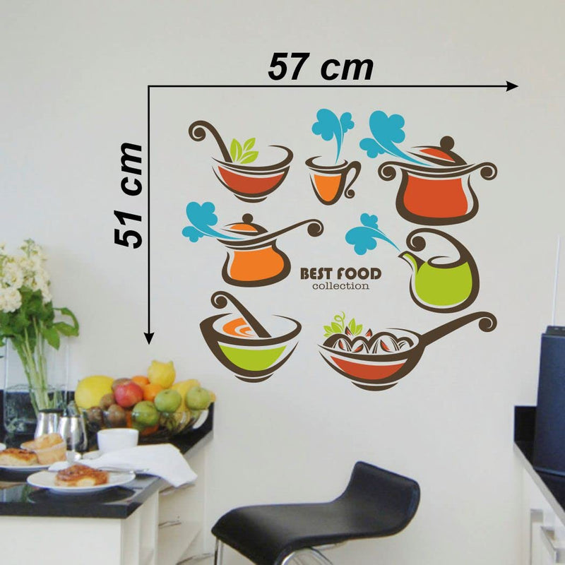 Delight Art Cooking Collection Design Wall Sticker Size - (57 * 51) cm Model id - (DAMC00983L)