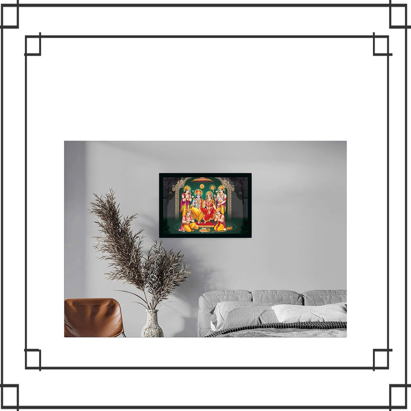 Dharvika Innovations Ayodhya Ram Mandir Photo Frame/Ram Darbar Photo Frame - 21030 (14x20 Inch)