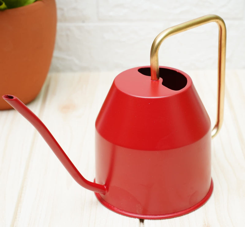 Gold Dust Watering Can for Plants, Plant Watering Can, Garden Watering Can, Water Can for Plants, Watering Cans, Watering Equipment for Garden (Red (0.9 Lt))