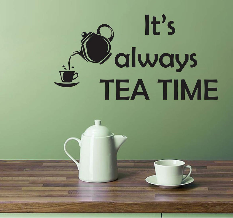 Wallstick Tea time wallstickers (Vinyl 90 cm x 50 cm)