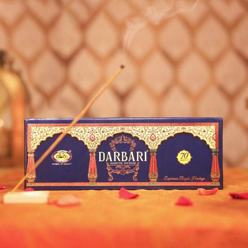 Cycle Pure Darbari Incense Sticks | 2 Fragrances per pack | 24 Incense Sticks | Floral & Sandal Natural Fragrance for Special Occasions