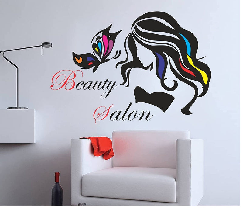 Techgifti Vinyl Makeup Wall Sticker for Spa Salon, Beauty Parlour (Size - 50 Cm X 65 Cm)