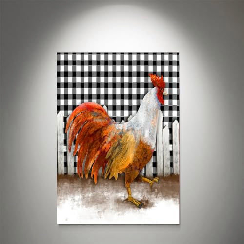 GADGETS WRAP Canvas Gallery Wrap Framed for Home Office Studio Living Room Decoration (9x11inch) - Morning Rooster I