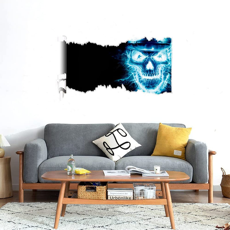 GADGETS WRAP Printed Wall Decal Sticker Scratched Paper Style Wall Decal (90cm x 50cm) - Ghost Fighter