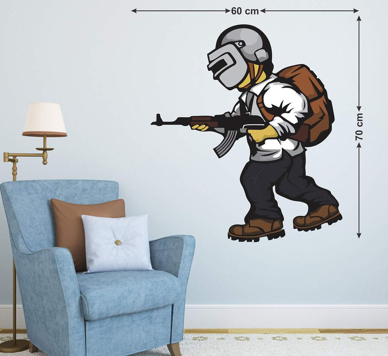 Tuffuk Pubg Gamer Large Vinyl Wallstickers for Home Decorations(70 cm x 80 cm)4TZ296