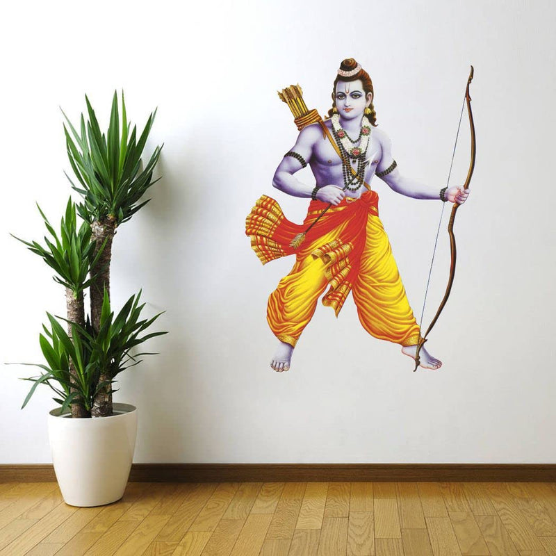 Delight Art Jai Shree Ram Bhagwan Design Wall Sticker Size - (41 * 56) cm Model id - (DAMC00752L)