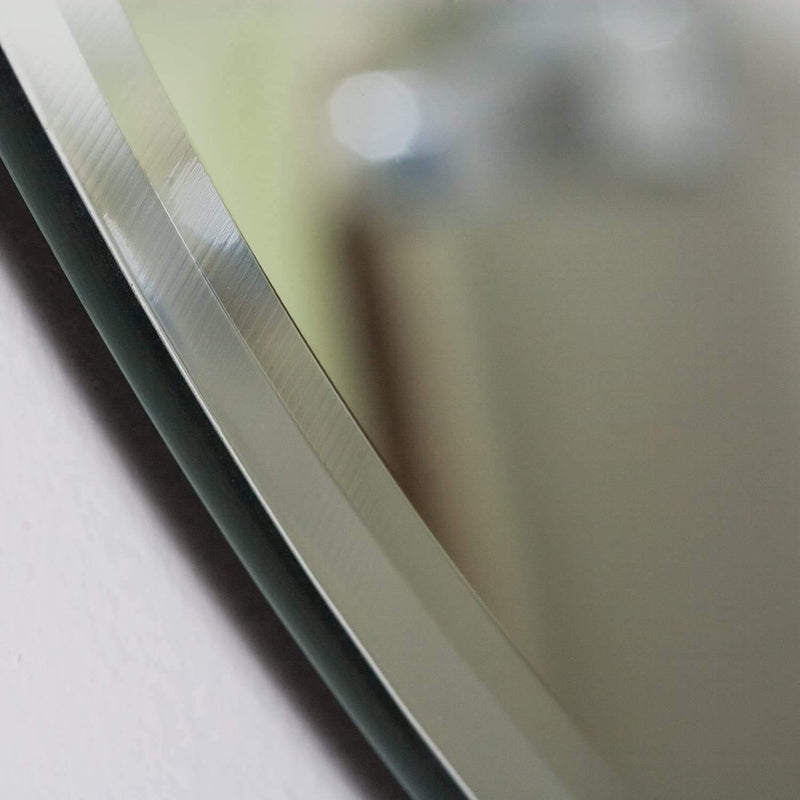 SDG Frameless Mirror N9 (22 x 22 Inch Round. with Beveled Edges, Suitable for Bathroom)