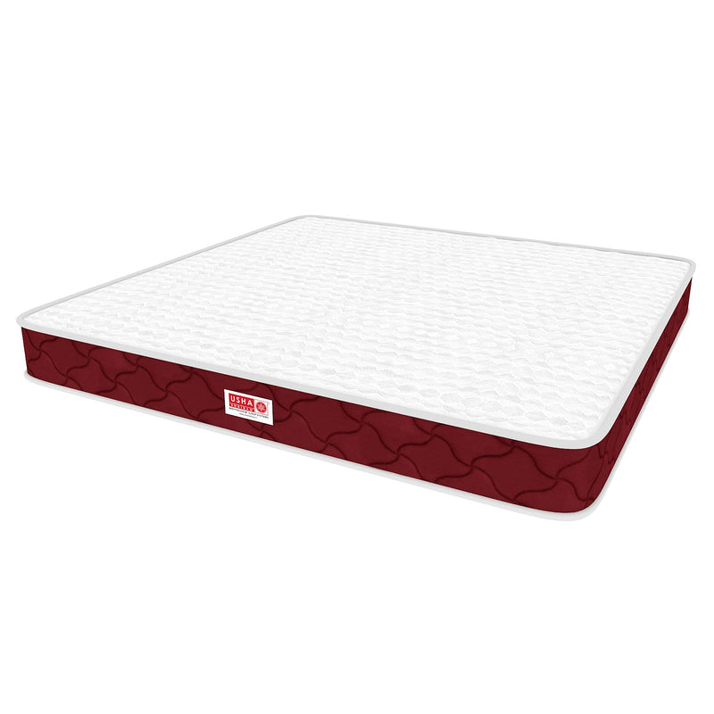 USHA SHRIRAM TRU Spring 8-Inch High Performance Bonnell Spring Queen Size ||Hypercool Ventillation|with NPSS Technology|FirmComfort|for Hot Sleepers|with 7 Year Warranty, Red (LxB: 78X60)