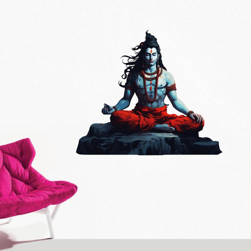 Decor Kraft Shiva Wall Sticker & Decal Vinyl Sticker 50 cm x 43 cm,Multicolour