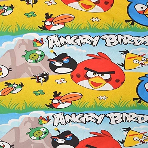 Roman Homes Cartoon Kids Design Print only Single Bed cotton and Microfiber Reversible AC Blanket (angry Bird)