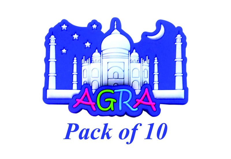 Wonder Magnets 3D Taj Mahal Fridge Magnet (Multicolour) - Pack of 10