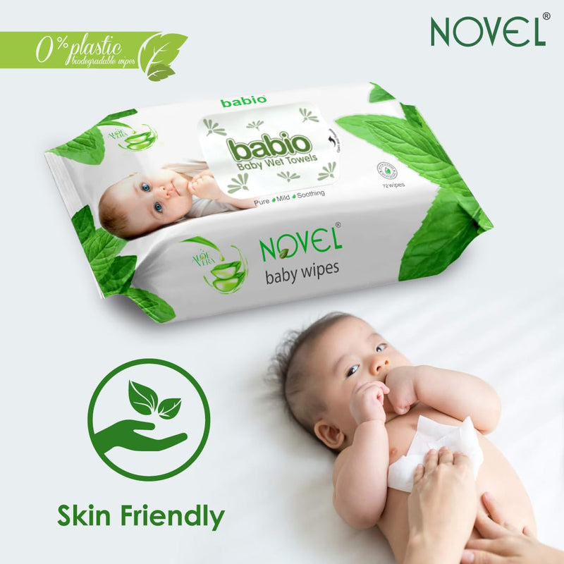 NOVEL Baby Wet Wipes (Pack of 6-72 Sheet)