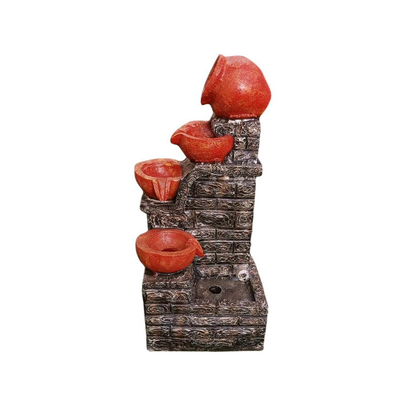 Wonderland 26 inch Height Diya Fountain | Made of Fiber |for Outddor and inddor use