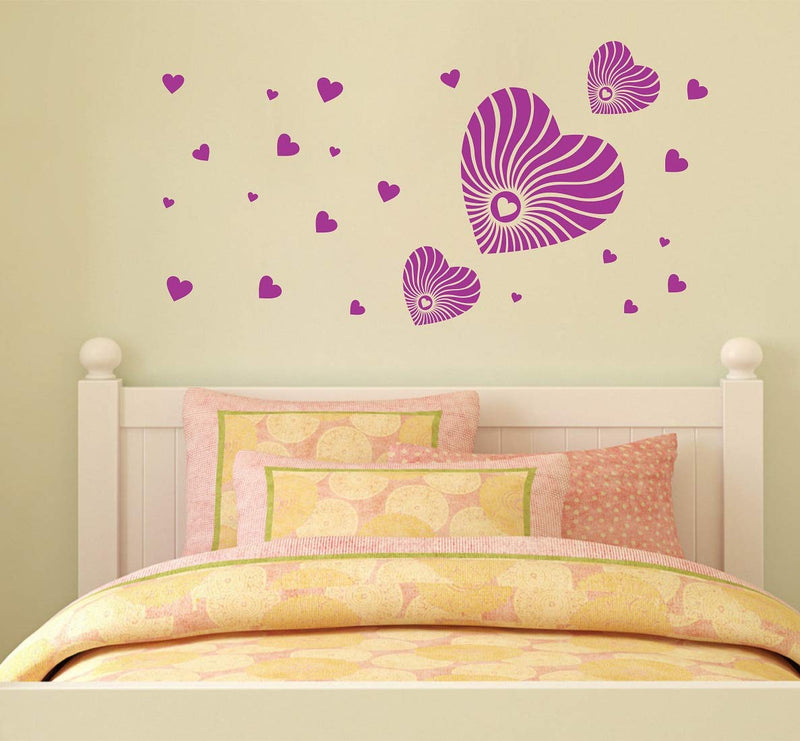 Tuffuk Heart-in Large Vinyl Wallstickers for Home Decorations(90 cm x 50 cm)4TZ021