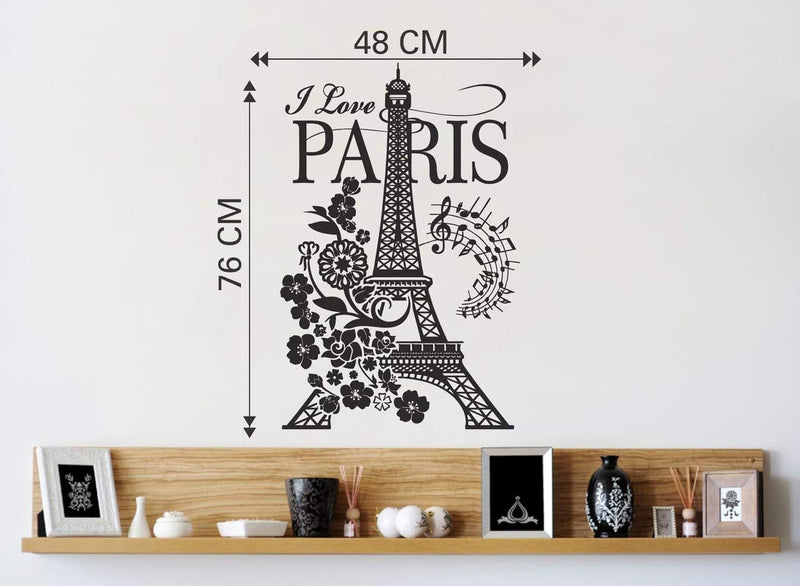 DivineDesigns™ Eiffel Tower Paris Sticker | Wall Sticker for Living Room/Bedroom/Office and All Decorative Stickers